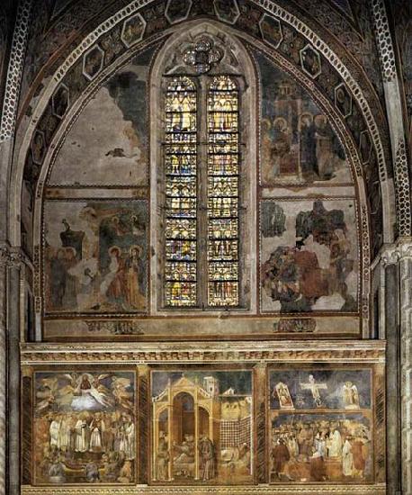 GIOTTO di Bondone Frescoes in the second bay of the nave France oil painting art